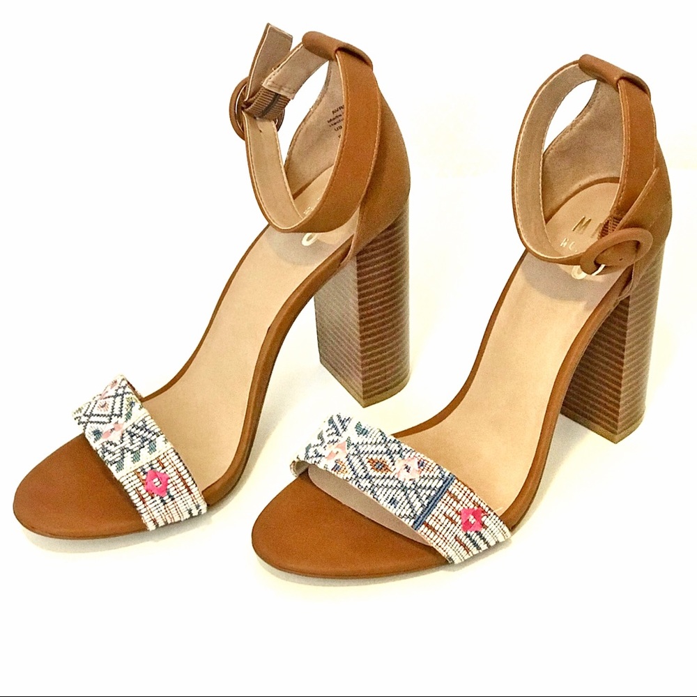 NEW Mix no. 6 Avery BOHO Chunky Heel Sandals beach
